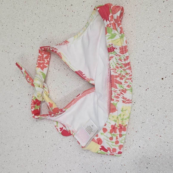 JANIE and JACK floral ruffle bikini top 2T girls triangle swim/beach halter - Picture 3 of 4